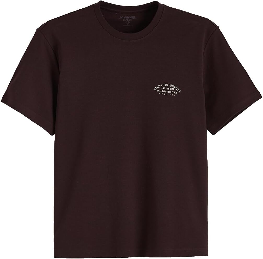 سعر ومواصفات LC WAIKIKI Crew Neck Printed Men'S T-Shirt S Plum (B0HKT2NKK4) على Amazon EG