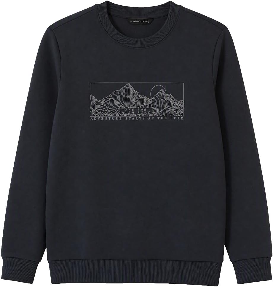 سعر ومواصفات LC WAIKIKI Crew Neck Printed Men'S Sweatshirt S Anthracite (B0HKTJD2RQ) على Amazon EG