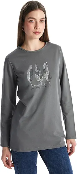 سعر ومواصفات LC WAIKIKI Crew Neck Printed Women's T-Shirt (B0FK3W49XY) على Amazon EG