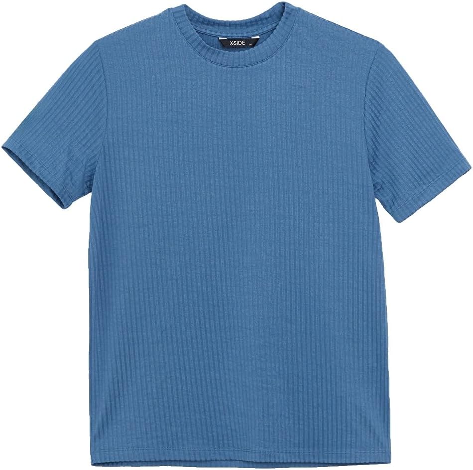 سعر ومواصفات LC WAIKIKI Crew Neck Short Sleeve Men'S Textured T-Shirt M Indigo (B0HKSPZPGT) على Amazon EG
