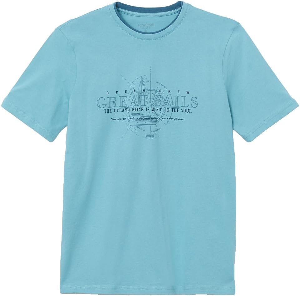 سعر ومواصفات LC WAIKIKI Crew Neck Short Sleeve Printed Combed Cotton Men'S T-Shirt M Petrol (B0HKSS2RVR) على Amazon EG