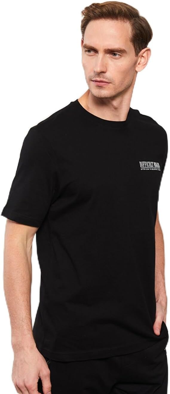 سعر ومواصفات LC WAIKIKI Crew Neck Short Sleeve Printed Combed Cotton Men'S T-Shirt 3Xl Black (B0HKSWPTNT) على Amazon EG