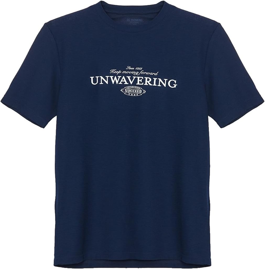 سعر ومواصفات LC WAIKIKI Crew Neck Short Sleeve Printed Men'S T-Shirt S Navy (B0HKT3SBDF) على Amazon EG