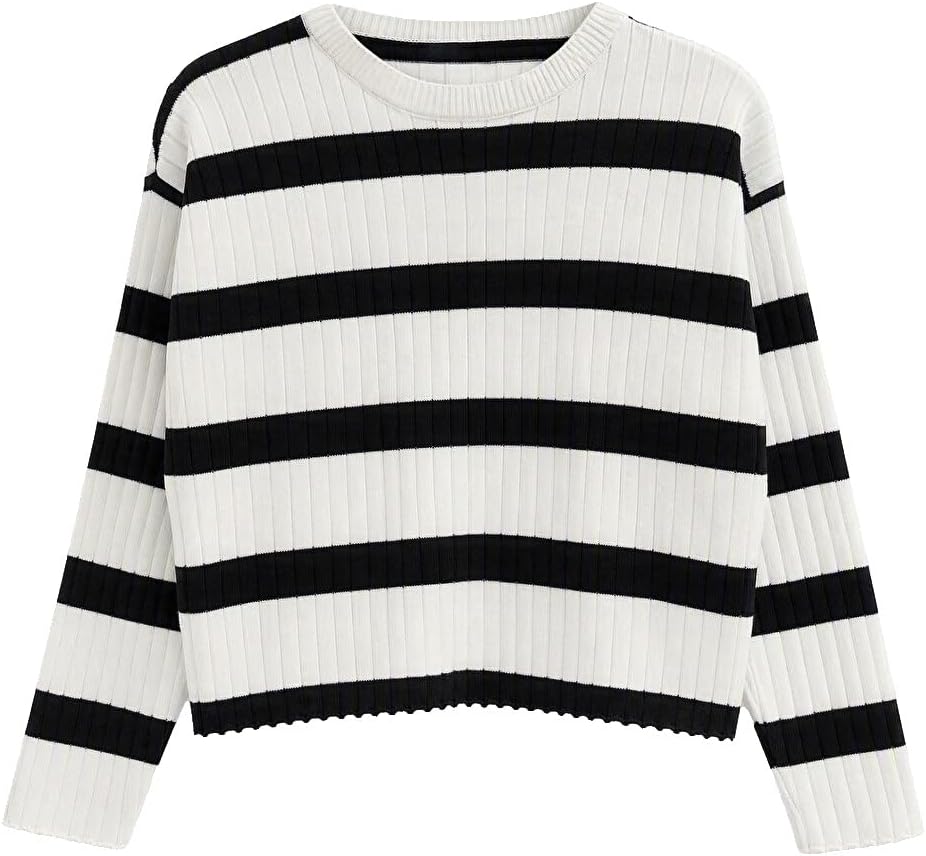 سعر ومواصفات LC WAIKIKI Crew Neck Striped Girls' Sweater 9-10 Years Ecru (B0HKT3Y178) على Amazon EG