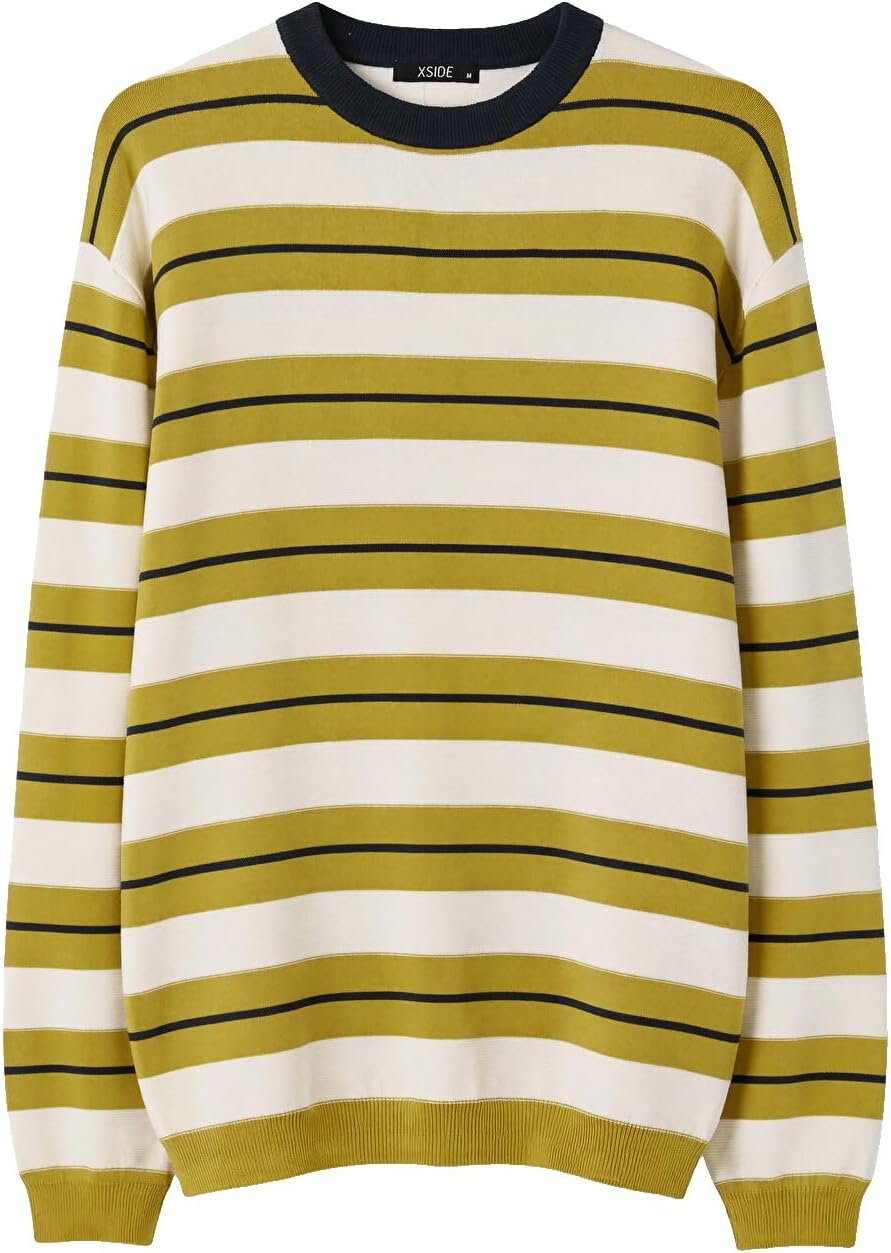 سعر ومواصفات LC WAIKIKI Crew Neck Striped Knitwear Men'S Sweater S Yellow (B0HKSWMD9L) على Amazon EG
