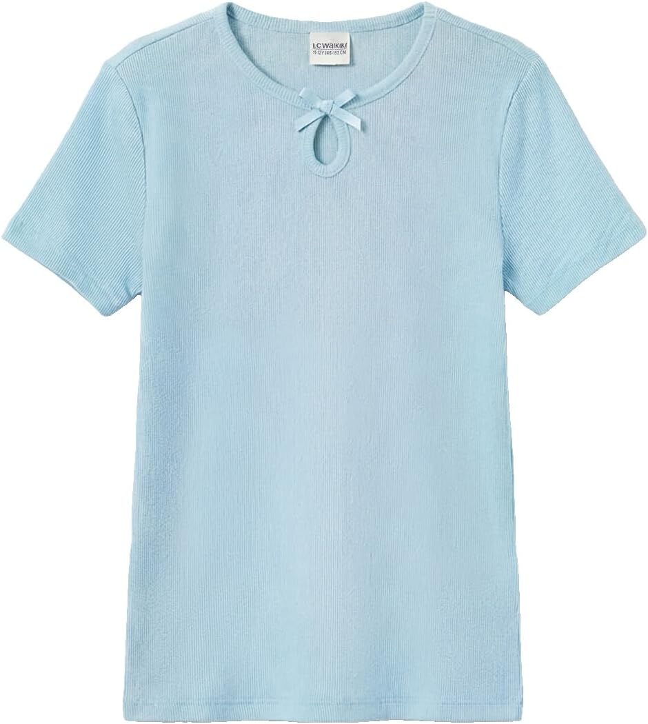 سعر ومواصفات LC WAIKIKI Crew Neck T-Shirt For Girls 9-10 Years Blue (B0HKT2GV7F) على Amazon EG