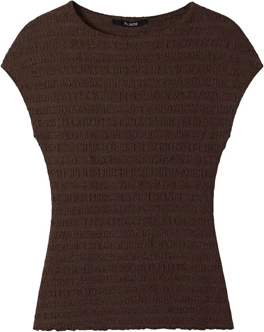 سعر ومواصفات LC WAIKIKI Crew Neck Textured Women'S T-Shirt Xs Brown (B0HKSQDVVS) على Amazon EG