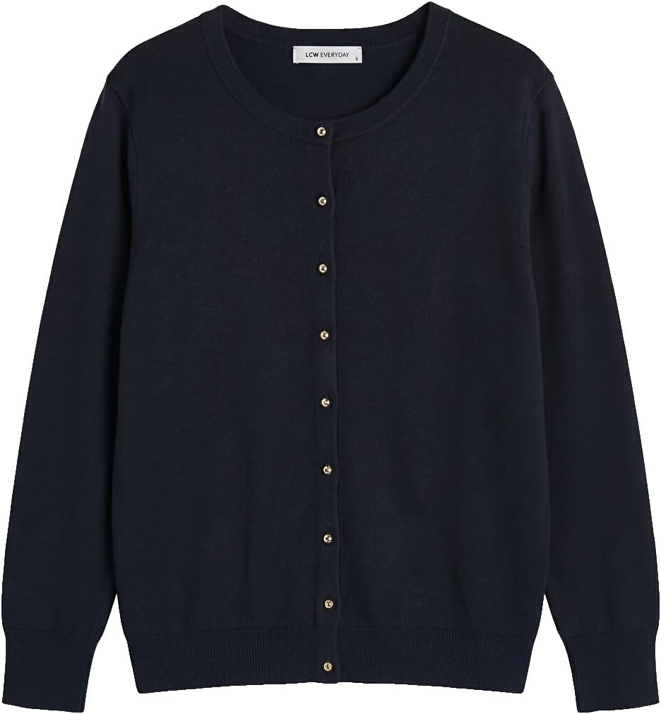 سعر ومواصفات LC WAIKIKI Crew Neck Women'S Knitwear Cardigan S Navy W64819Z8-E1J-S-8685000576339 (B0HKTD48R4) على Amazon EG