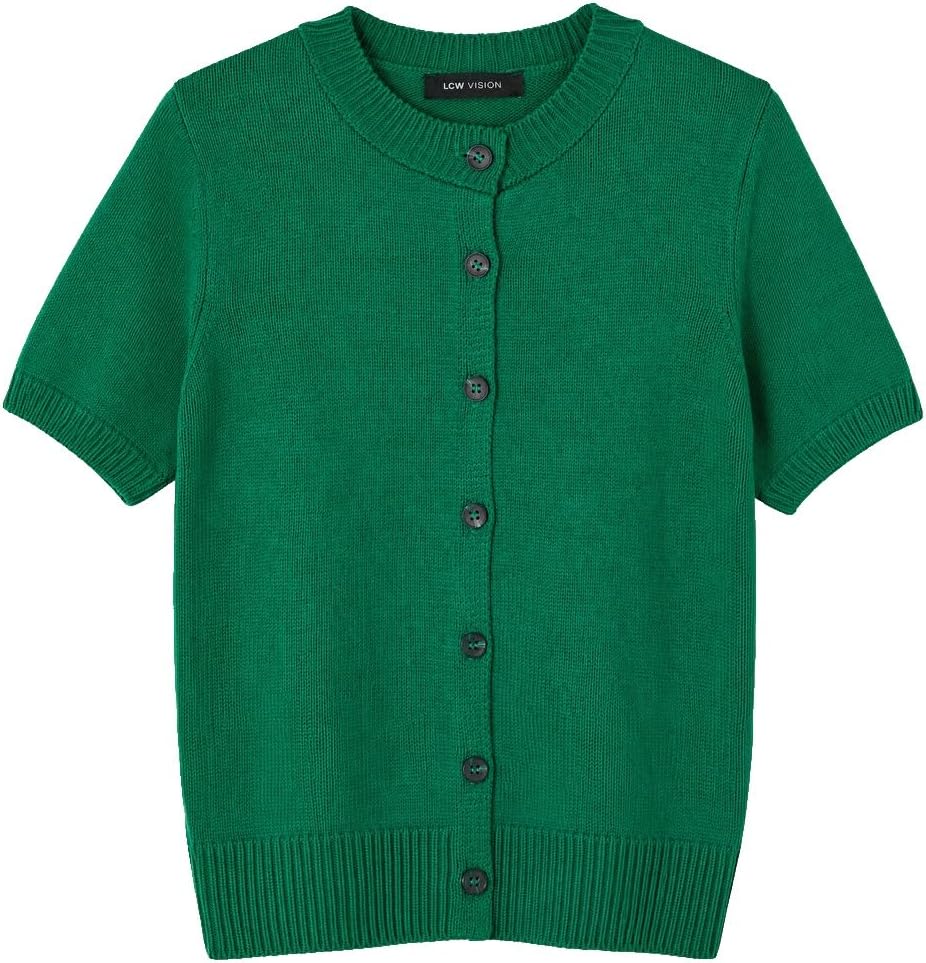 سعر ومواصفات LC WAIKIKI Crew Neck Women'S Knitwear Cardigan M Green W6FL23Z8-KVF-M-8685008187094 (B0HKTDL2CP) على Amazon EG