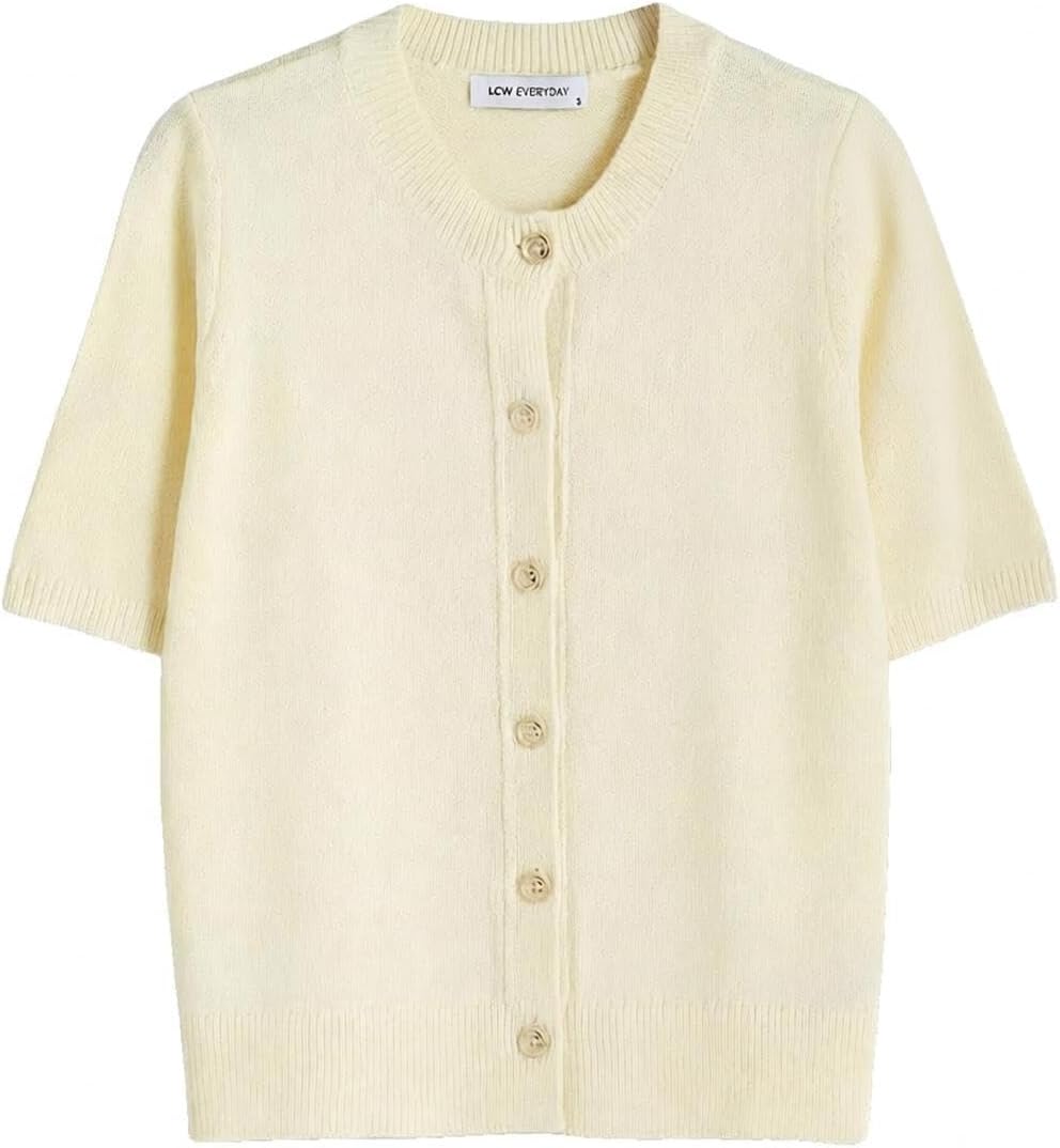 سعر ومواصفات LC WAIKIKI Crew Neck Women'S Knitwear Cardigan 2Xl Yellow (B0HKTFCWJW) على Amazon EG