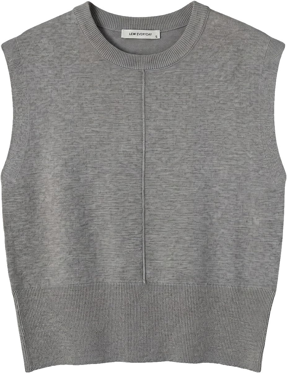 سعر ومواصفات LC WAIKIKI Crew Neck Women'S Knitwear Sweater Vest Xl Grey (B0HKTJGYS7) على Amazon EG