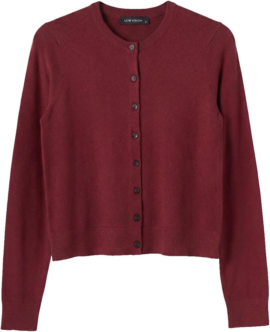 سعر ومواصفات LC WAIKIKI Crew Neck Women'S Knitwear Cardigan M Bordeaux (B0HKTLHG8F) على Amazon EG
