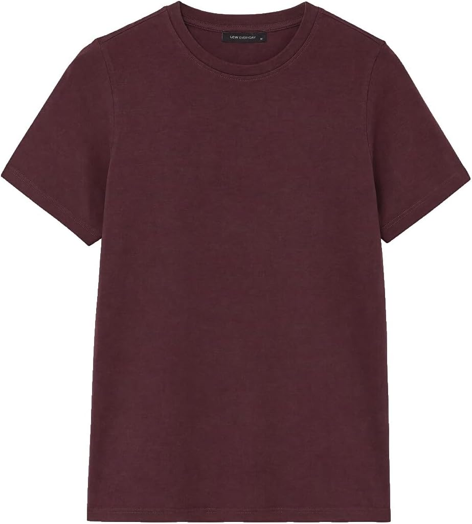 سعر ومواصفات LC WAIKIKI Crew Neck Women'S T-Shirt L Plum (B0HKSX44FY) على Amazon EG