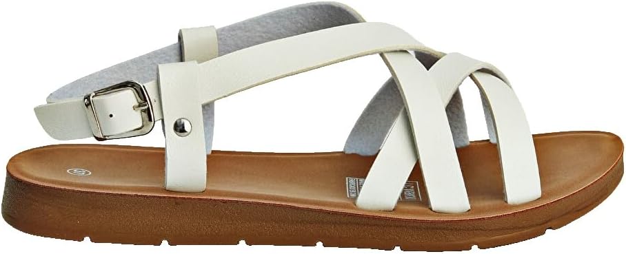 سعر ومواصفات LC WAIKIKI Cross Strap Women'S Sandals 36 White (B0HKTYPH5Y) على Amazon EG