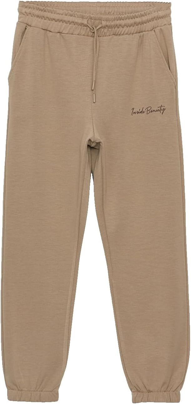 سعر ومواصفات LC WAIKIKI Elastic Waist Embroidered Women'S Jogger Sweatpants S Khaki (B0HKTD94PH) على Amazon EG