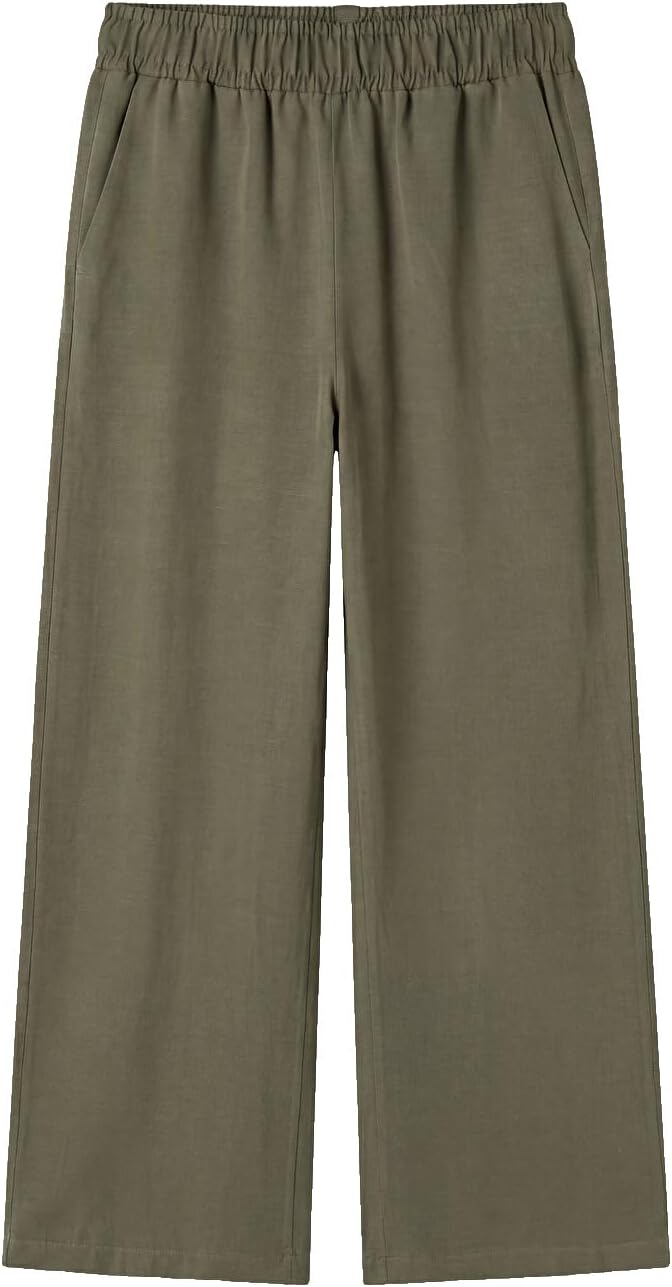 سعر ومواصفات LC WAIKIKI Elastic Waist Linen Blend Women'S Trousers 38 Khaki (B0HKTCRTCV) على Amazon EG