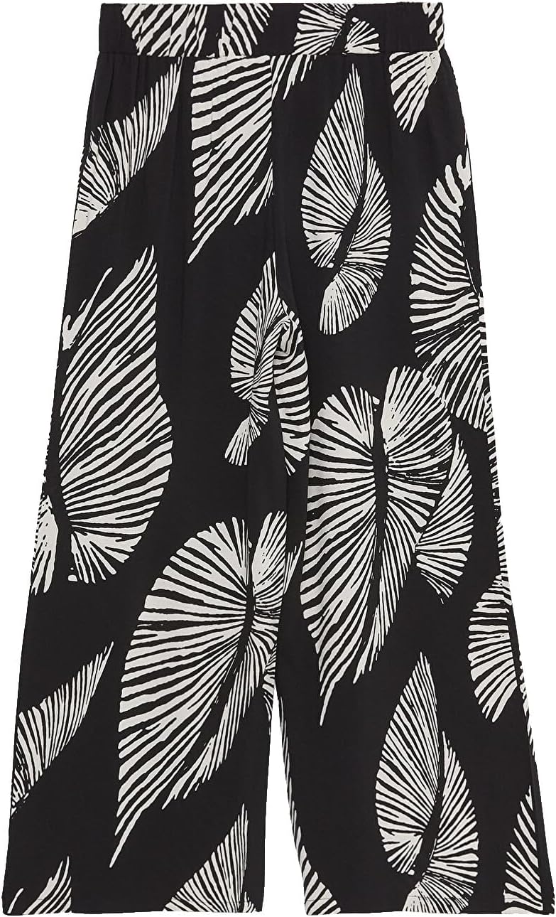 سعر ومواصفات LC WAIKIKI Elastic Waist Patterned Women'S Palazzo Trousers 38 Black (B0HKTFDH2J) على Amazon EG