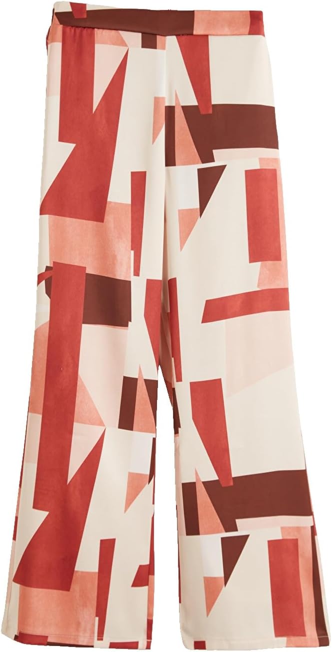 سعر ومواصفات LC WAIKIKI Elastic Waist Patterned Women'S Satin Trousers (B0HKTKGJYH) على Amazon EG