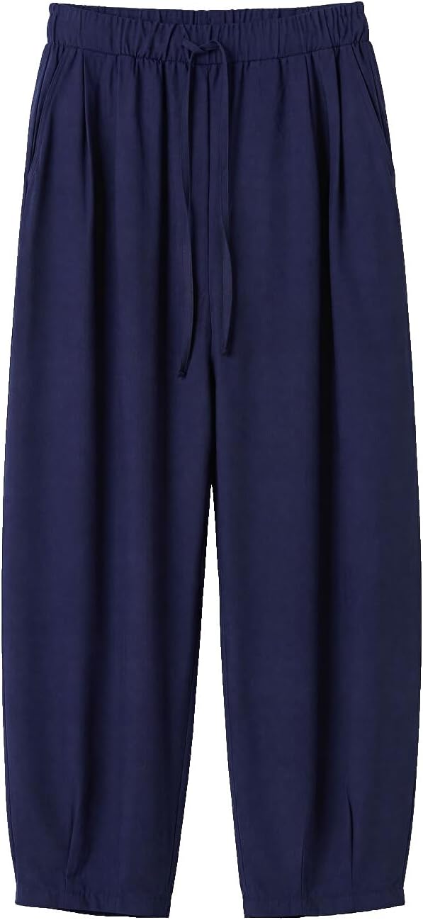 سعر ومواصفات LC WAIKIKI Elastic Waist Pleated Hem Women'S Trousers 38 Navy (B0HKTHKJG3) على Amazon EG