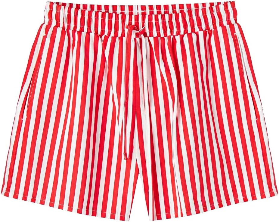 سعر ومواصفات LC WAIKIKI Elastic Waist Striped Poplin Women's Shorts (B0HJSSF2GY) على Amazon EG