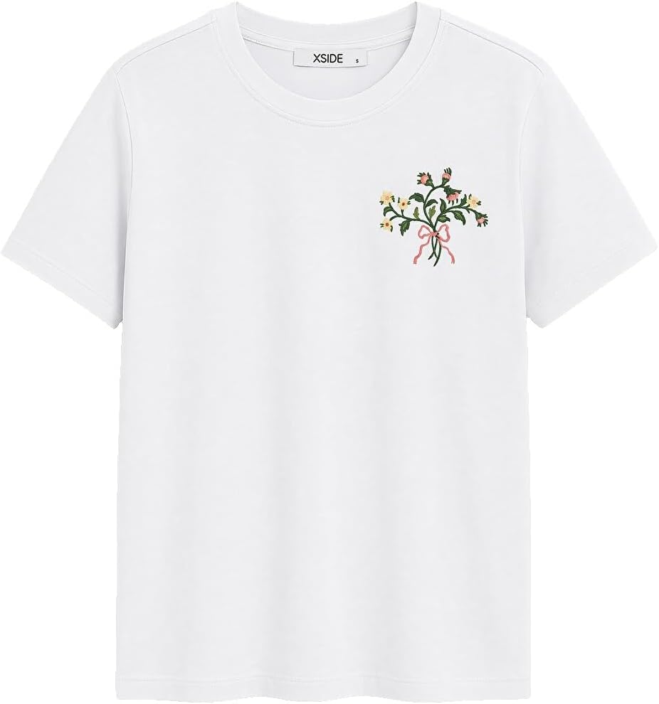 سعر ومواصفات LC WAIKIKI Embroidered 100% Cotton Women'S T-Shirt Xs White (B0HKT2MJYM) على Amazon EG