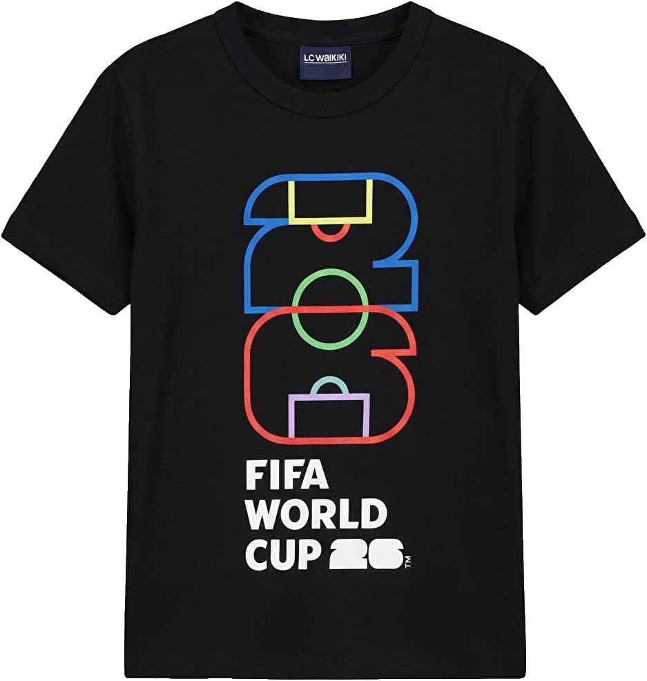 سعر ومواصفات LC WAIKIKI Fifa 2026 World Cup Printed Boys' T-Shirt 7-8 Years Black (B0HKSXT1HR) على Amazon EG