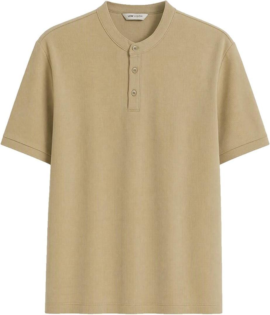 سعر ومواصفات LC WAIKIKI Grandad Collar Standard Fit Men's T-Shirt (B0HKT3HNDH) على Amazon EG