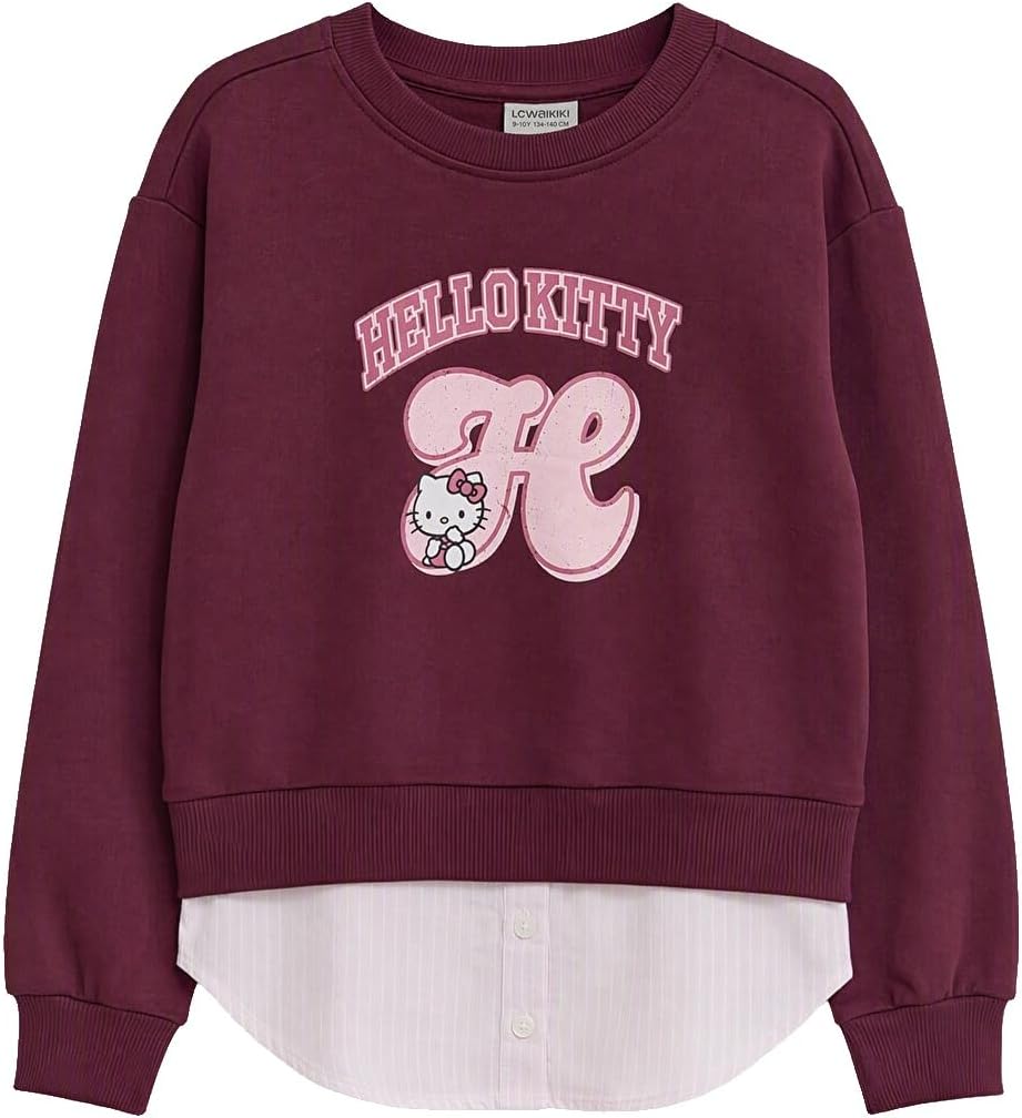 سعر ومواصفات LC WAIKIKI Hello Kitty Printed Sweatshirt 11-12 Years Bordeaux (B0HKSZCNWW) على Amazon EG