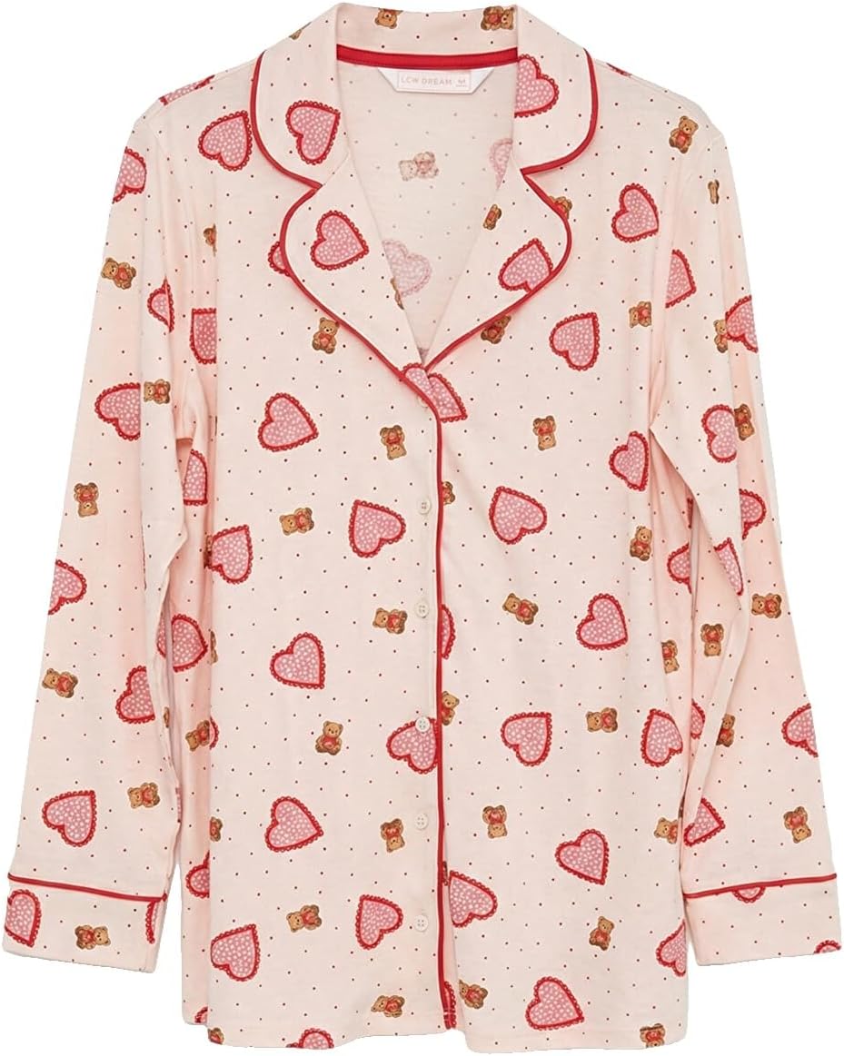 سعر ومواصفات LC WAIKIKI Maternity Printed Shirt Collar Pyjama Set (B0HKTQHXB9) على Amazon EG