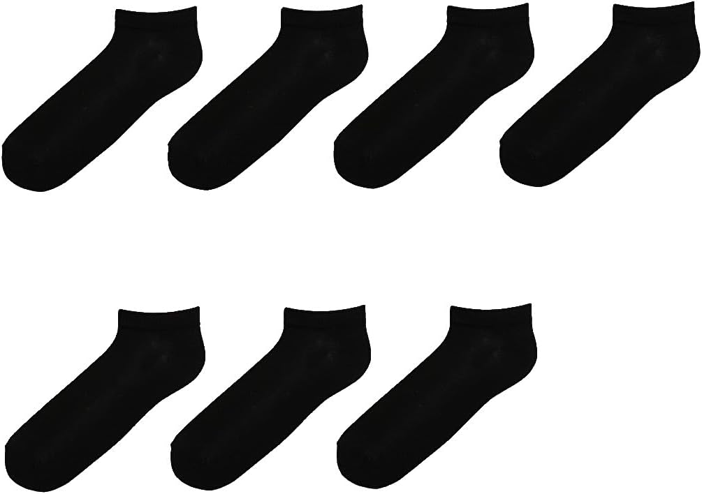سعر ومواصفات LC WAIKIKI Men'S Bamboo Trainer Socks 7 Pack 43-45 Black (B0HKSZ4B5D) على Amazon EG