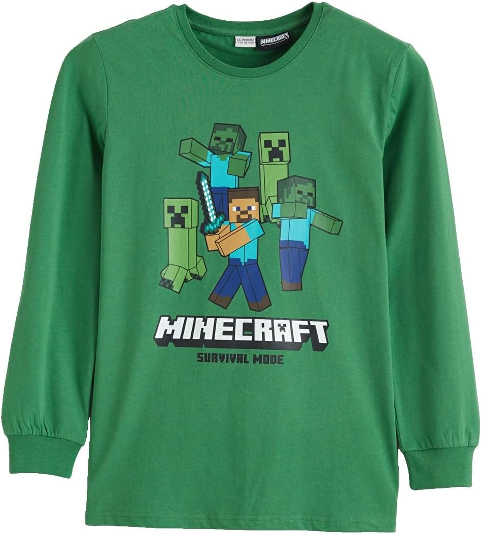 سعر ومواصفات LC WAIKIKI Minecraft Printed Boys' Pyjama Set 9-10 Years Green (B0HKTH613C) على Amazon EG