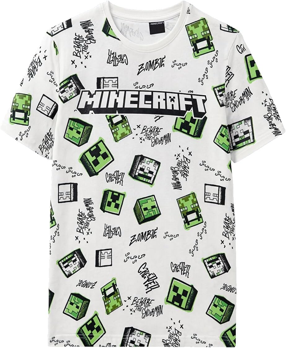 سعر ومواصفات LC WAIKIKI Minecraft Printed Boys' Shortie Pyjamas Set 10-11 Years Ecru (B0HKTKCJW4) على Amazon EG