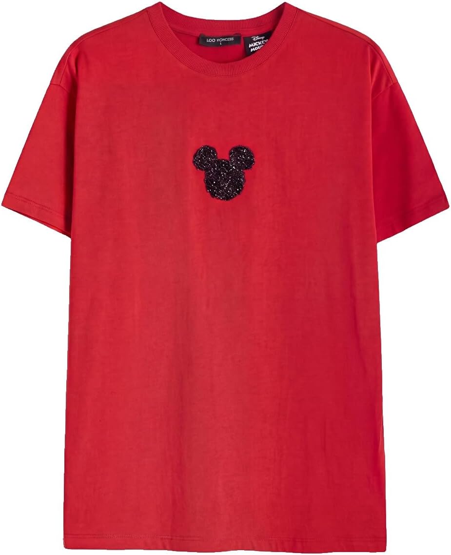 سعر ومواصفات LC WAIKIKI Minnie Mouse Embroidered 100% Cotton Women'S T-Shirt M Red (B0HKSV3J9N) على Amazon EG