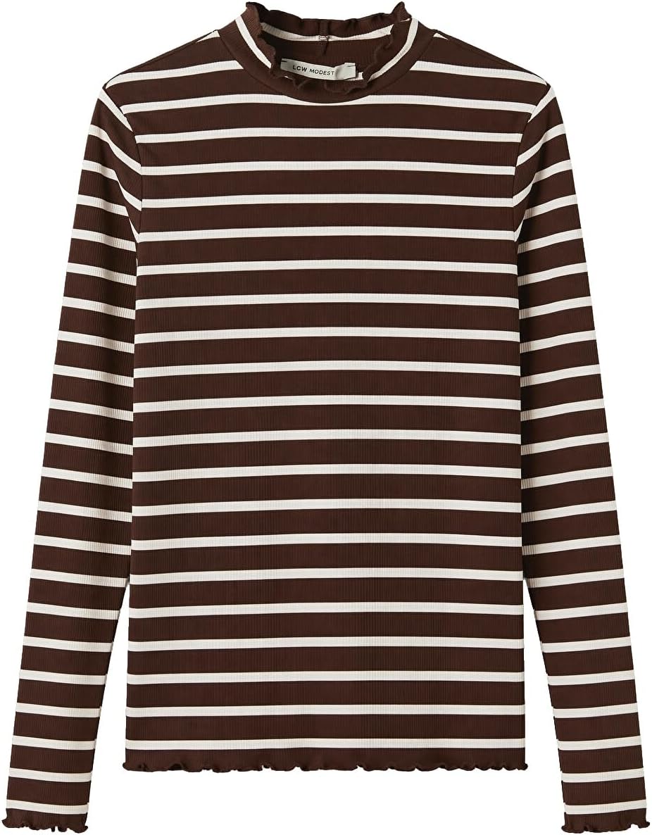 سعر ومواصفات LC WAIKIKI Mock Neck Striped Women'S Body Xl Brown W66151Z8-LEW-XL-8685000468429 (B0HKSWPJQD) على Amazon EG