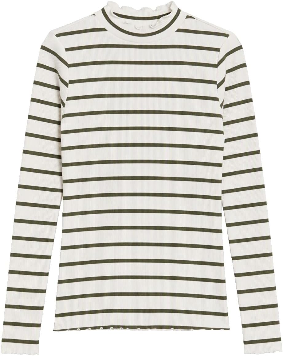سعر ومواصفات LC WAIKIKI Mock Neck Striped Women'S Body L Green (B0HKT6181D) على Amazon EG