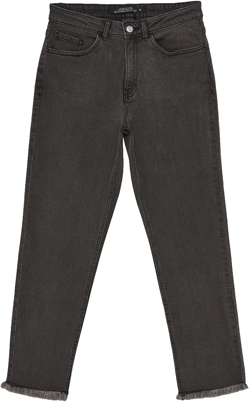 سعر ومواصفات LC WAIKIKI Mom Fit Women'S Jeans 38 Grey (B0HKTMD76W) على Amazon EG