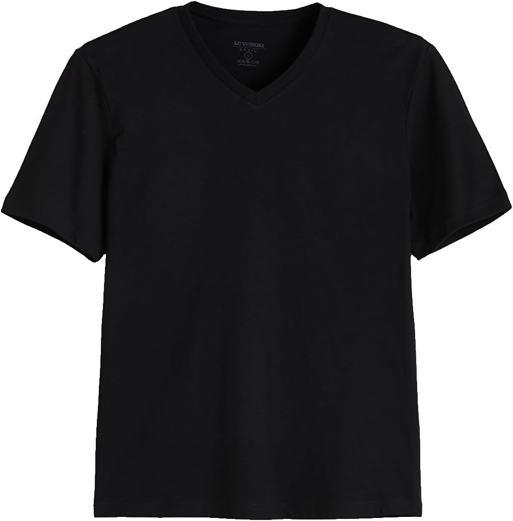 سعر ومواصفات LC WAIKIKI V Neck Jersey Men'S T-Shirt (B0HKSX1Q4V) على Amazon EG