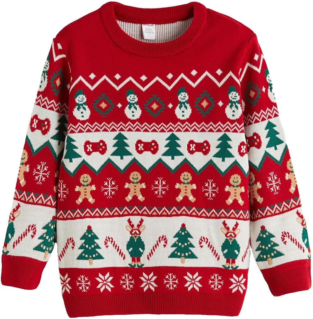 سعر ومواصفات LC WAIKIKI New Year Themed Boys' Knit Sweater 1-2 Years Red (B0HKT11J5X) على Amazon EG