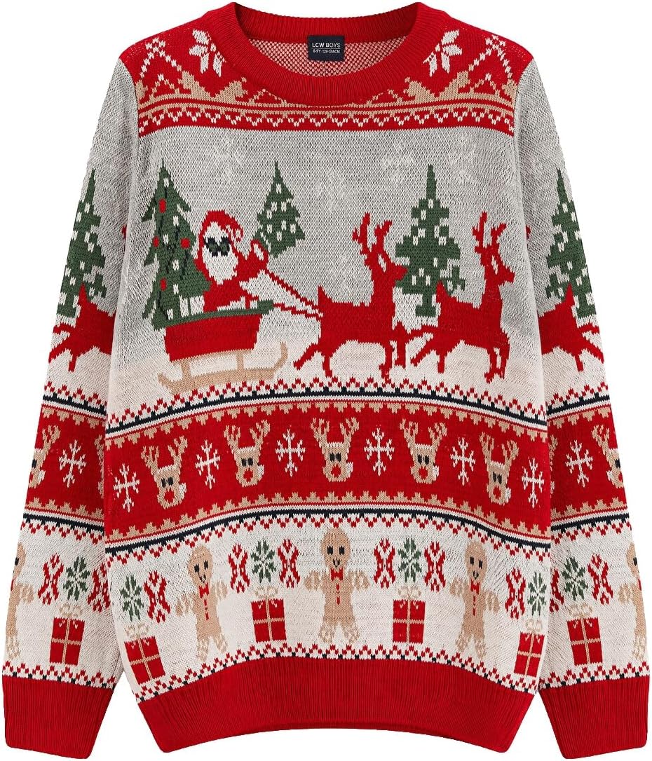 سعر ومواصفات LC WAIKIKI New Year Themed Boys' Knitwear Sweater 12-13 Years Grey (B0HKTBYRLY) على Amazon EG