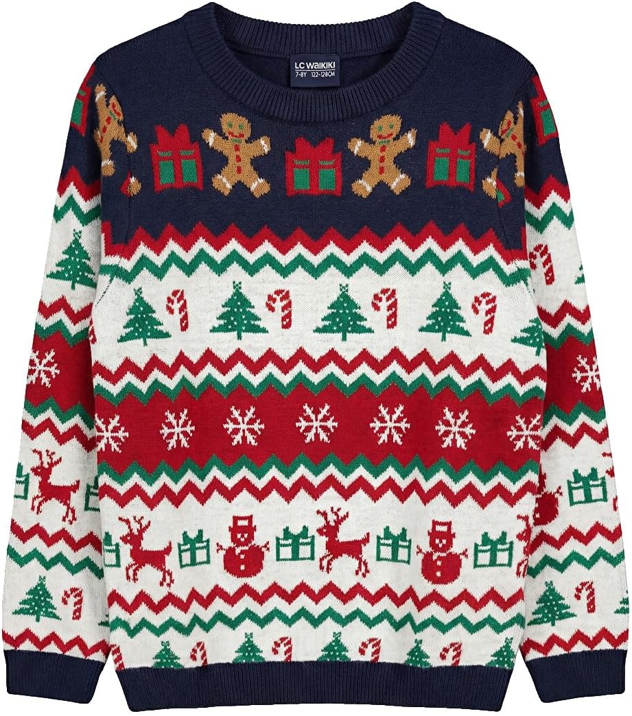 سعر ومواصفات LC WAIKIKI New Year Themed Boys' Knitwear Sweater 9-10 Years Navy (B0HKTDLV6Y) على Amazon EG