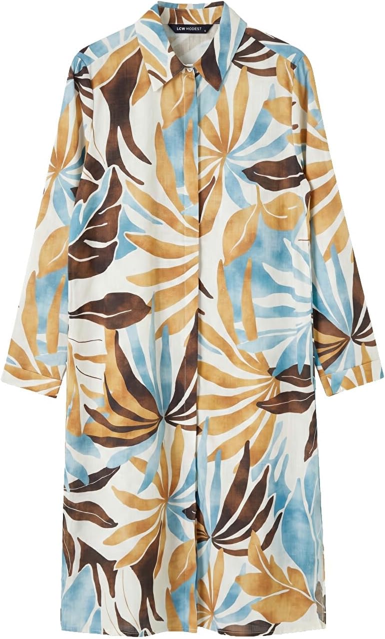 سعر ومواصفات LC WAIKIKI Patterned Poplin Women'S Shirt Tunic 36 Brown (B0HKTKNQ5D) على Amazon EG