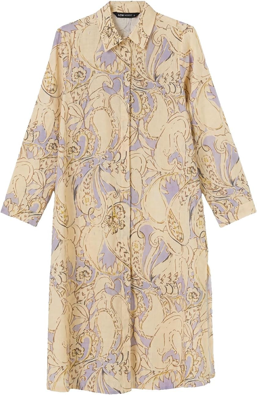 سعر ومواصفات LC WAIKIKI Patterned Poplin Women'S Shirt Tunic 36 Ecru (B0HKTQQQ8Y) على Amazon EG