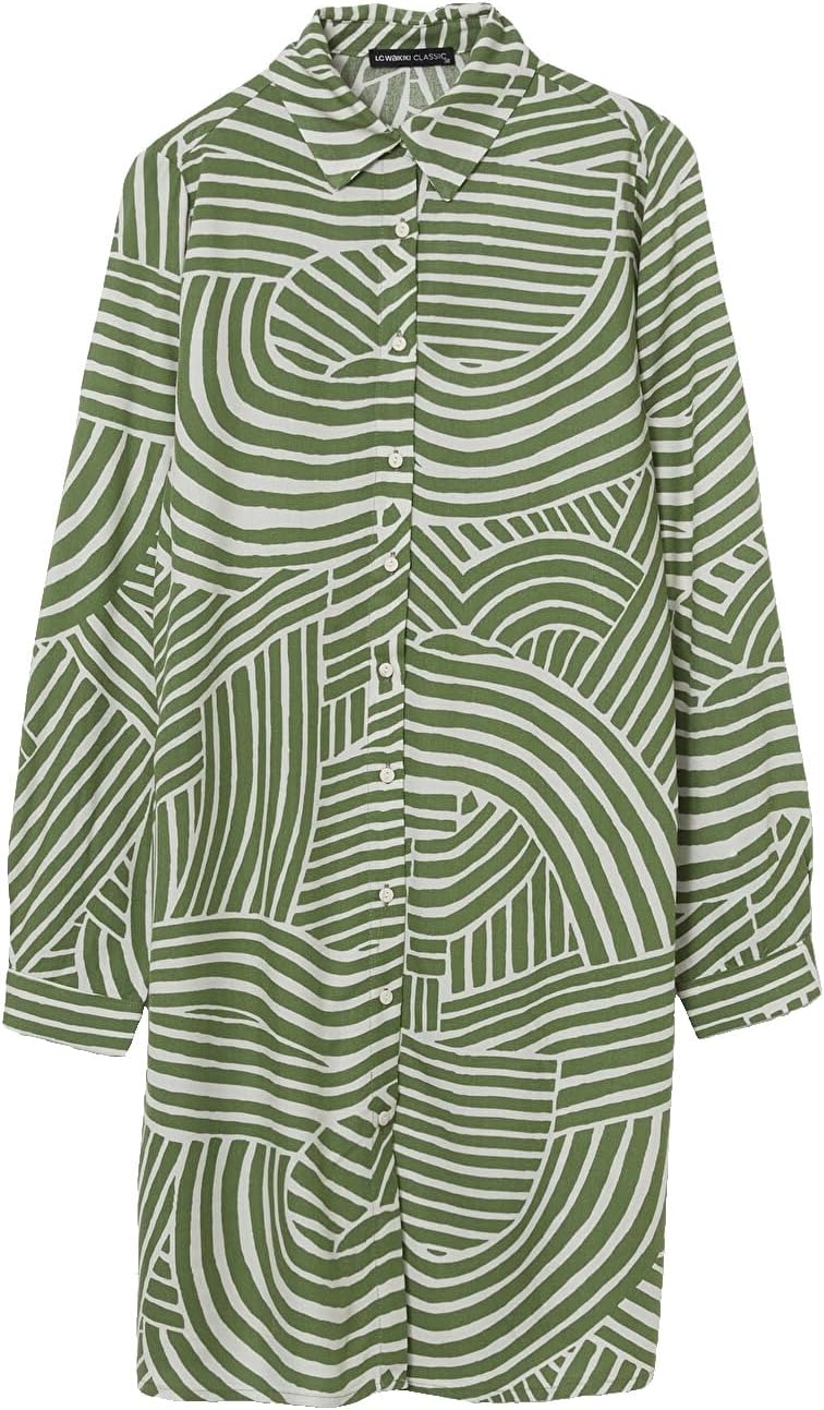 سعر ومواصفات LC WAIKIKI Patterned Women'S Shirt Tunic 36 Green (B0HKSY5V8B) على Amazon EG