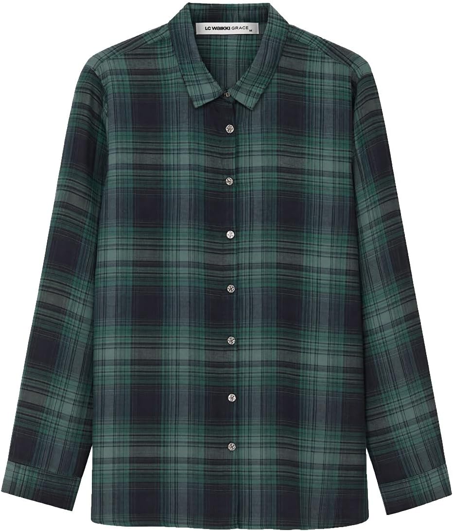 سعر ومواصفات LC WAIKIKI Plaid Women'S Lumberjack Shirt 46 Green (B0HKTJ77DV) على Amazon EG