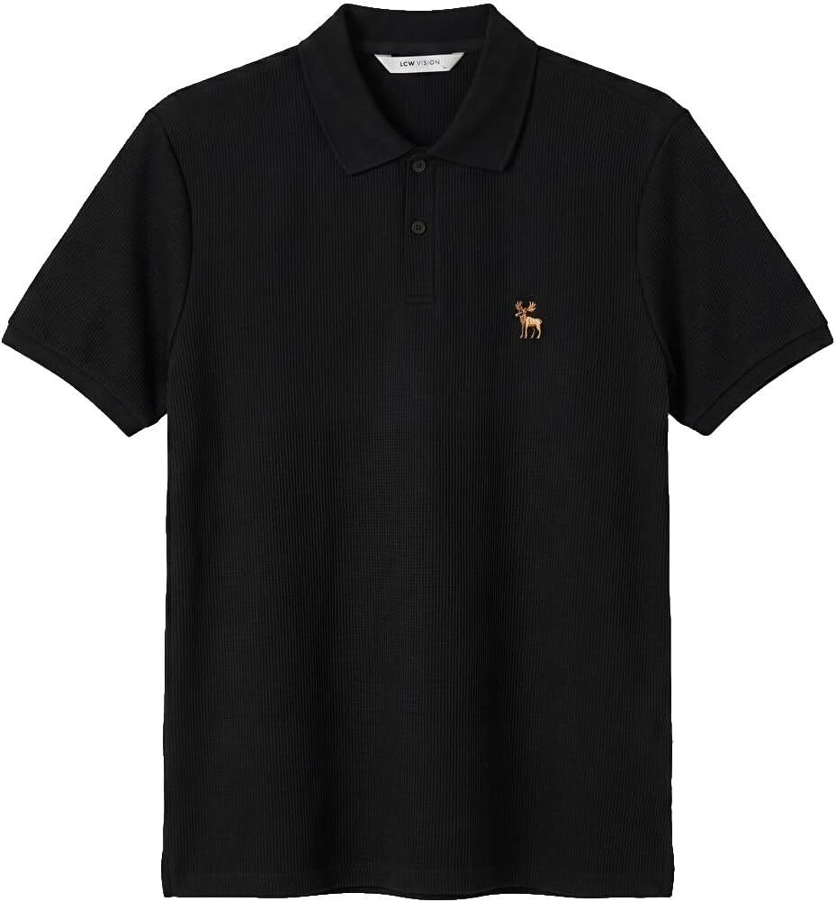 سعر ومواصفات LC WAIKIKI Polo Collar Embroidered Men'S T-Shirt M Black (B0HKSZQS49) على Amazon EG