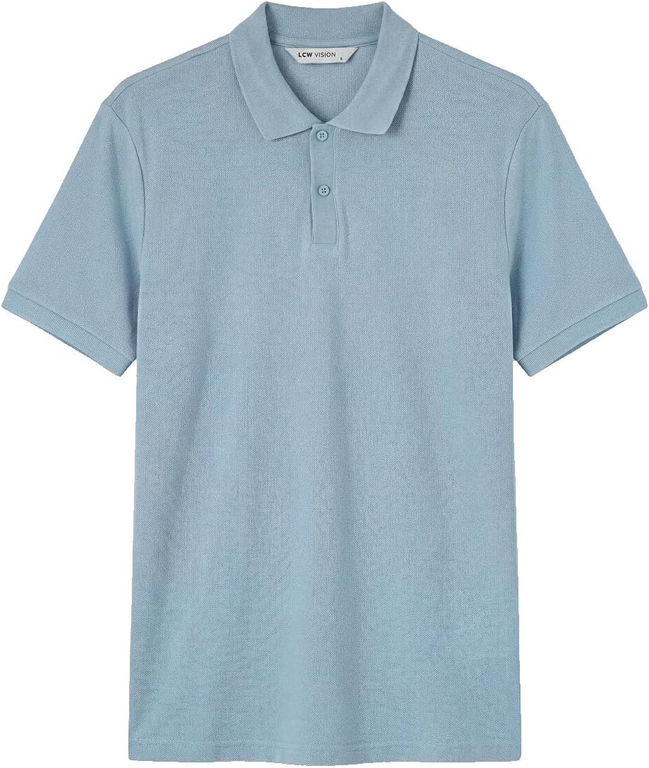 سعر ومواصفات LC WAIKIKI Polo Collar Men'S T-Shirt L Blue (B0HKTD9QGC) على Amazon EG
