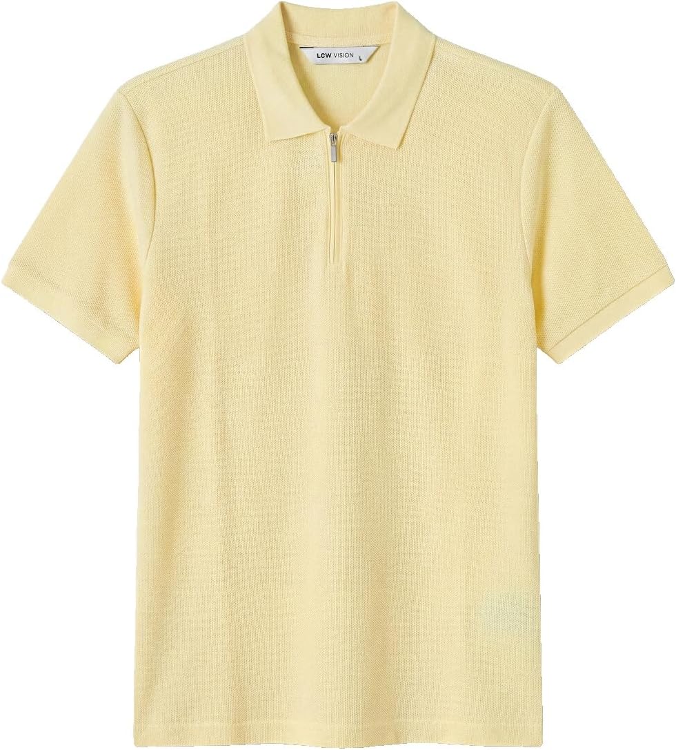 سعر ومواصفات LC WAIKIKI Polo Collar Pique Men'S T-Shirt L Yellow (B0HKT99KLH) على Amazon EG