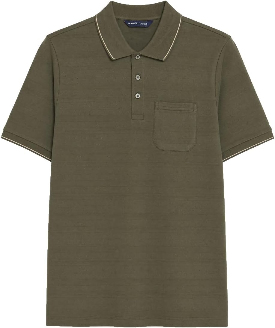 سعر ومواصفات LC WAIKIKI Polo Collar Structured Men'S T-Shirt L Green (B0HKTGF36H) على Amazon EG