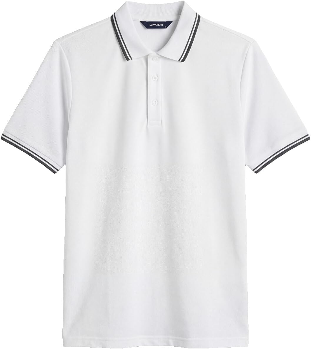 سعر ومواصفات LC WAIKIKI Polo Collar Textured Men'S T-Shirt L White (B0HKTN2GMM) على Amazon EG