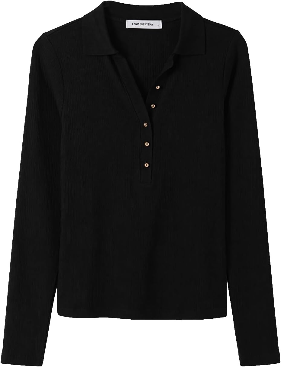 سعر ومواصفات LC WAIKIKI Polo Collar Women'S Body M Black (B0HKSZ198W) على Amazon EG